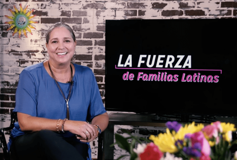 Celebrity host Gaby Rivero in conversation with Les Rivero